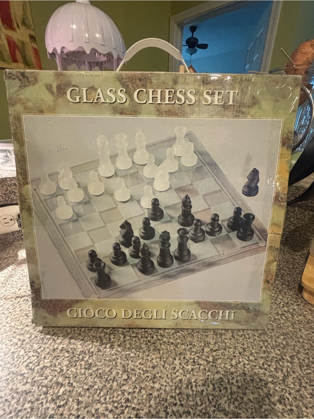 Glass Chess Set - Clear and Frosted Pieces